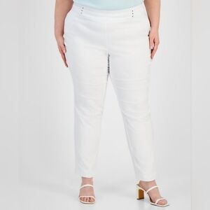 JM COLLECTION WOMEN'S TUMMY CONTROL PULL ON SLIM LEG PANTS SIZE 3X NWT